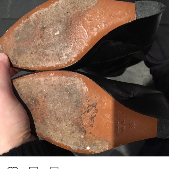 Iro black leather wedges size 36 - Picture 2 of 3